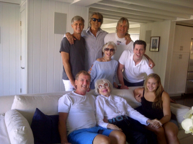 Standing:Jerry Green, Tommy Tune, Gloria, Peter Glebo. Wayne Gmitter. Seated:Gary Hall, Carol Channing, and Isabel Kaplan.
