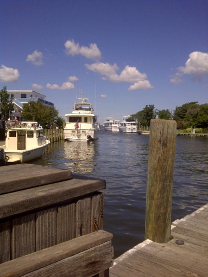 View from the dock at the Pines, Fire Island 